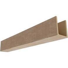 Ceiling Mouldings Ekena Millwork 3 5 144 L 3-Sided U-Beam Rustic Sawn HeritageTimber Beam Vanilla Chai