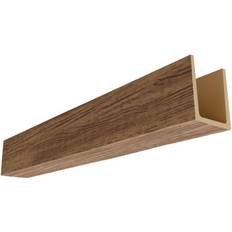Ceiling Mouldings Ekena Millwork 5 96 L 3-Sided U-Beam HeritageTimber Beam Warm Caramel