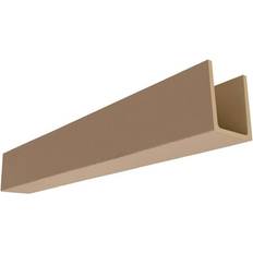 Ceiling Mouldings Ekena Millwork 5 5 240 L 3-Sided U-Beam Rustic Sawn HeritageTimber Beam Primed Tan