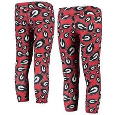 Zoozatz Girls Youth Red/Black Georgia Bulldogs Stacked Mascot Leggings