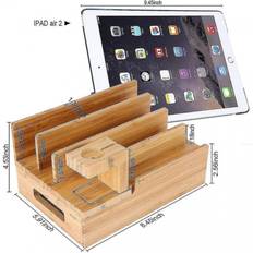 Mobile Device Holders HKHBJS Bamboo Mobile Phone Tablet Holder Charging Stationmt