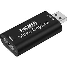 Capture & TV Cards Chronus 4K 1080P Audio Video Capture Card USB 2.0 to HDMI Adapter HDMI Video Capture Card for Windows Android Mac DSLR Camcorder Computer Black