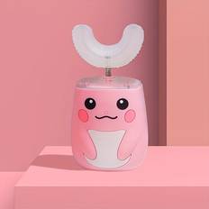 Electric Toothbrushes & Irrigators MDSRJONE Pink, 2-6 Years Old Rechargeable U-Shaped Children's Electric Toothbrush with 6 Cleaning Modes