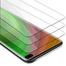 Cadorabo 3x Tempered Glass for Samsung Galaxy S10 PLUS Protection Film Display Saver Protective Film