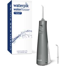 Electric Toothbrushes & Irrigators Waterpik Cordless Pulse Rechargeable Portable Flosser for Teeth, Gums, Braces Care and Travel with 2 Flossing Tips, ADA Accepted, WF-20 Gray