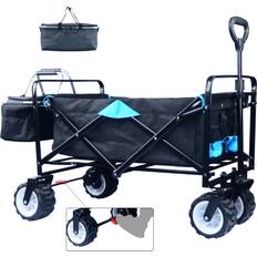 Collapsible cart with wheels Berica All Terrain Collapsible Wagon Cart with Big Wheels 350 Pound Capacity