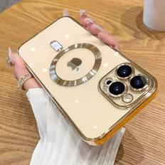 Tianfu iPhone 14 Pro Max Case with Camera Lens Protector Compatible with MagSafe Anti-Scratch Shockproof Protective Slim Electroplated Case for Women Men