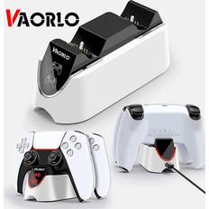 Vaorlo VAORLO For PS5 Fast Charging Dock Stand LED Dual Wireless Controller Charger With 1M Charging Cable For Playstation 5