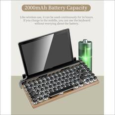 Keyboards Tlily Keys Gaming Keyboards Retro Typewriter Wireless Keycaps C