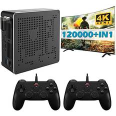 Game Consoles Kinhank Kinhank Super Console X PC Box Retro Game Console with 120000 Games,Mini PC,Compatible with PS2/PS3/SEGA/MAME/ARCADE,Win 10 & Batocera 33 in 1,4K Dual Screen Output, 2.4 5G WIFI,1000M LAN,BT 4.1,2 Gamepads