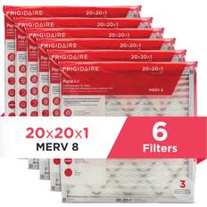 Frigidaire PureAir 20x20x1 MERV 8 Allergen Electrostatic Pleated Conditioner HVAC AC Furnace Filters 6 Pack exact dimensions 19.81 X 19.81 X 0.81