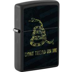 Lighters Zippo Don't Tread On Me Snake and Flag Black Matte Pocket Lighter