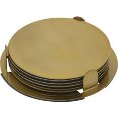 URBN Living Brass Gold 7 Circle Brush Coaster