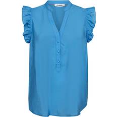 Co'Couture Dame Toppe Co'Couture CallumCC Frill Top CLEAR BLUE
