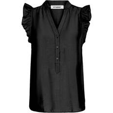 Co'Couture Skjorter Co'Couture CallumCC Frill Top BLACK