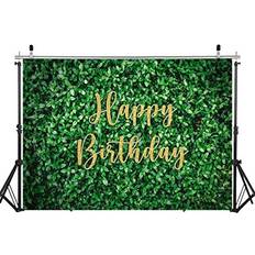 LYWYGG 7x5FT Green Leaves Photography Backdrop Jungle Backdrop Clear Color Foldable Easy To Carry for Birthday Party Outdoor Activity Studio Props CP-378