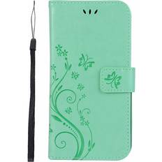 Veishet Green Samsung For A32 A52s A72 A12 Phone Case Holder Flip Stand Leather Wallet Cover