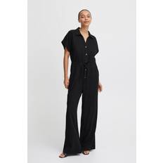 Leinen Jumpsuits & Overalls B.Young Falakka Black V-neck Jumpsuit