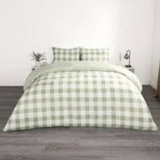 OHS Gingham Reversible Duvet Cover Green