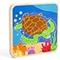 Bigjigs Toys Sea Turtle Lifecycle Puzzle Life Cycle Toys, 7pc Chunky Puzzle for 2 3 4 year olds, Quality Childrens Puzzles, Jigsaw Puzzles For Kids & Toddlers
