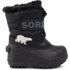 Sorel Vintersko Børnesko Sorel Kid's Snow Commander - Black/Charcoal