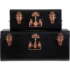 Black Chests Premier Housewares Set Of 2 Trunks Chest