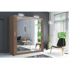 Olympia Oak/Sonoma, 203cm Modern Milan Wardrobe