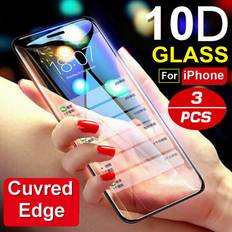 Livecity 3pcs for iPhone XR 1/2/3Pcs 10D Curved Full Tempered Glass Screen Protector for iPhone X XS XR