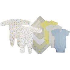 Bambini NC-0549S Unisex Baby Piece Layette Sets, White & Yellow