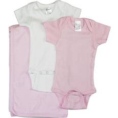 Bambini NC-0406M Baby Girl Piece Layette Sets, White & Pink