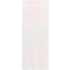 Kashmir Kjolar Jardin des Orangers Ribbed-knit cashmere skirt beige