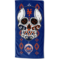 The Northwest Group MLB Candy Skull New York Mets Printed Bath Towel Blue