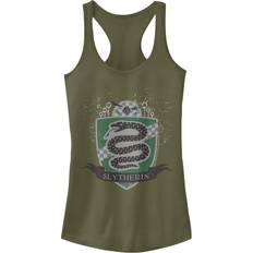 Tank Tops Harry Potter Junior Slytherin House Shield Racerback Tank Top Military Green