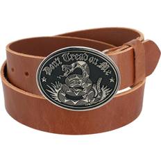 Accessories CTM Men's Bridle Belt with Don't Tread on Me Buckle 2 Buckle Set