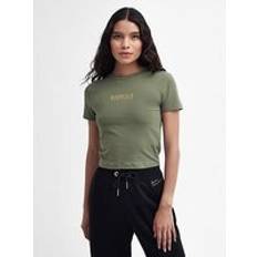 Barbour Women T-shirts Barbour Reign Cropped T-Shirt Green