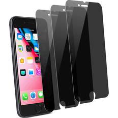 Pehael [3-Pack] iPhone 8 Plus iPhone 7 Plus High Definition Privacy Screen Protector, Black Tempered Glass Screen Protector, Easy Install 5.5 inch