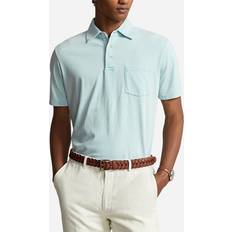 Lin Pikéskjorter Polo Ralph Lauren Classic Fit Cotton-Linen Shirt Alpine Blue