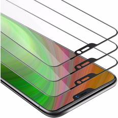 Protectores de Pantalla Cadorabo TRANSPARENT mit SCHWARZ, Vivo X21 3x Tempered Glass compatible with Vivo X21 3 Pack Screen Protection Bulletproof Display Saver