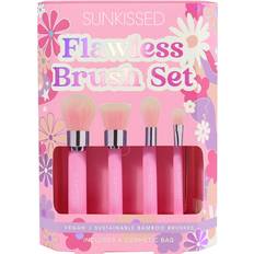 Sunkissed Cosmetics Sunkissed Sunkissed Flawless Brush Set Blusher Brush, Powder Brush, Blending Brush, Eyeshadow Brush, Makeup Bag