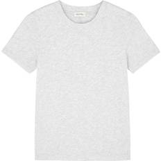 American Vintage T-shirts American Vintage Sonoma White Slubbed Cotton T-shirt Light Grey