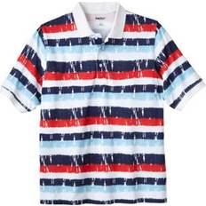 Polo Shirts KingSize Men's Big & Tall Shrink-Less Piqué Polo Shirt in Tie Dye Stripe 2XL