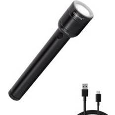 Geepas 450M Range Super-Bright LED Rechargeable Flashlight