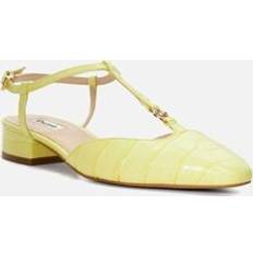 Dune London Heels & Pumps Dune London Women's Ladies Heya Patent T-Bar Open Courts Yellow