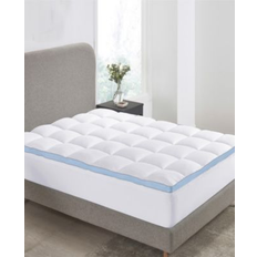 California Design Den Extra Thick Cooling Plush Pillow-Top Twin Mattress Cover White (190.5x)