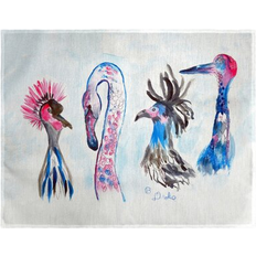 Polyester Place Mats Betsy Drake Drake Interiors Birds 18"" Place Mat Blue