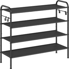 Polyester Hallway Furniture & Accessories Songmics 4 Tier Shoe Rack