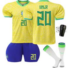 Hkedes XXL, YELLOW 20A 2024 Brazil Home NEYMAR JR 10# RICHARLISON 9# VINIJR 20# G.JESUS 18# Men Women Adult Football Jersey