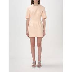Korte kjoler - Orange Sportmax Elegant Blush Pink Shift Uld Kjole - Lyserød