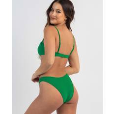 Viscose Bikinis Billabong Women's Terry Rib Hike Bikini Bottom in Green