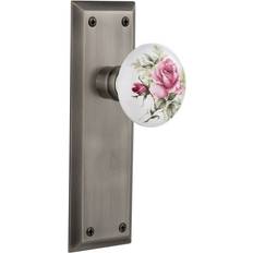 Building Materials Nostalgic Warehouse Rose Porcelain Privacy Knobset York Rose 1